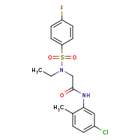 N-(5-chloro-2-methylphenyl)-2-(N-ethyl-4-fluorobenzenesulfonamido)acetamide