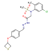 N-(5-chloro-2-methylphenyl)-N-({N'-[(E)-[4-(thietan-3-yloxy)phenyl]methylidene]hydrazinecarbonyl}methyl)methanesulfonamide