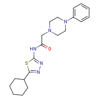 N-(5-cyclohexyl-1,3,4-thiadiazol-2-yl)-2-(4-phenylpiperazin-1-yl)acetamide