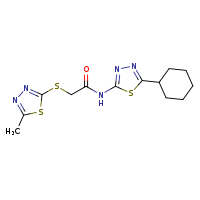 N-(5-cyclohexyl-1,3,4-thiadiazol-2-yl)-2-[(5-methyl-1,3,4-thiadiazol-2-yl)sulfanyl]acetamide