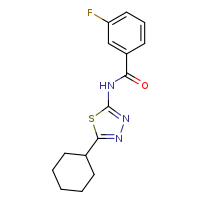 N-(5-cyclohexyl-1,3,4-thiadiazol-2-yl)-3-fluorobenzamide