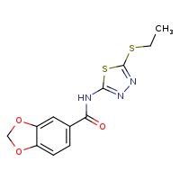 N-[5-(ethylsulfanyl)-1,3,4-thiadiazol-2-yl]-2H-1,3-benzodioxole-5-carboxamide