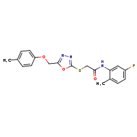 N-(5-fluoro-2-methylphenyl)-2-{[5-(4-methylphenoxymethyl)-1,3,4-oxadiazol-2-yl]sulfanyl}acetamide