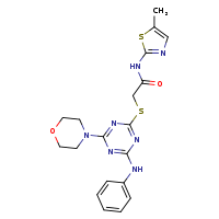N-(5-methyl-1,3-thiazol-2-yl)-2-{[4-(morpholin-4-yl)-6-(phenylamino)-1,3,5-triazin-2-yl]sulfanyl}acetamide