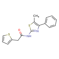 N-(5-methyl-4-phenyl-1,3-thiazol-2-yl)-2-(thiophen-2-yl)acetamide