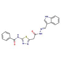 N-[5-({N'-[(E)-1H-indol-3-ylmethylidene]hydrazinecarbonyl}methyl)-1,3,4-thiadiazol-2-yl]benzamide