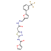 N-[5-({N'-[(E)-{5-[3-(trifluoromethyl)phenyl]furan-2-yl}methylidene]hydrazinecarbonyl}methyl)-1,3,4-thiadiazol-2-yl]furan-2-carboxamide