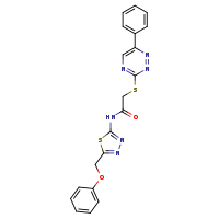 N-[5-(phenoxymethyl)-1,3,4-thiadiazol-2-yl]-2-[(6-phenyl-1,2,4-triazin-3-yl)sulfanyl]acetamide