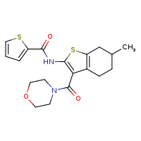 N-[6-methyl-3-(morpholine-4-carbonyl)-4,5,6,7-tetrahydro-1-benzothiophen-2-yl]thiophene-2-carboxamide