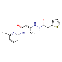 N-(6-methylpyridin-2-yl)-3-[2-(thiophen-2-yl)acetohydrazido]but-2-enamide