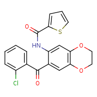 N-[7-(2-chlorobenzoyl)-2,3-dihydro-1,4-benzodioxin-6-yl]thiophene-2-carboxamide