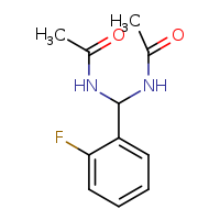 N-[acetamido(2-fluorophenyl)methyl]acetamide
