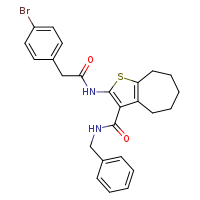 N-benzyl-2-[2-(4-bromophenyl)acetamido]-4H,5H,6H,7H,8H-cyclohepta[b]thiophene-3-carboxamide