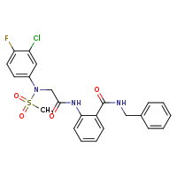 N-benzyl-2-{2-[N-(3-chloro-4-fluorophenyl)methanesulfonamido]acetamido}benzamide