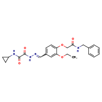 N-benzyl-2-{4-[(E)-{[(cyclopropylcarbamoyl)formamido]imino}methyl]-2-ethoxyphenoxy}acetamide