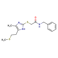 N-benzyl-2-({4-methyl-5-[2-(methylsulfanyl)ethyl]-1H-imidazol-2-yl}sulfanyl)acetamide