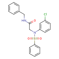 N-benzyl-2-[N-(3-chlorophenyl)benzenesulfonamido]acetamide