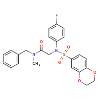 N-benzyl-2-[N-(4-fluorophenyl)-2,3-dihydro-1,4-benzodioxine-6-sulfonamido]-N-methylacetamide