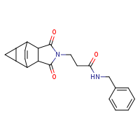 N-benzyl-3-{3,5-dioxo-4-azatetracyclo[5.3.2.0²,?.0?,¹?]dodec-11-en-4-yl}propanamide