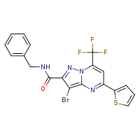 N-benzyl-3-bromo-5-(thiophen-2-yl)-7-(trifluoromethyl)pyrazolo[1,5-a]pyrimidine-2-carboxamide