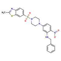 N-benzyl-5-[4-(2-methyl-1,3-benzothiazol-6-ylsulfonyl)piperazin-1-yl]-2-nitroaniline