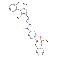 N-benzyl-N-(4-{N'-[(E)-[1-(2-bromophenyl)-2,5-dimethylpyrrol-3-yl]methylidene]hydrazinecarbonyl}phenyl)methanesulfonamide