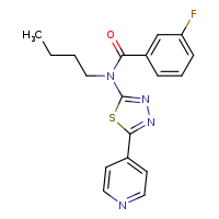 N-butyl-3-fluoro-N-[5-(pyridin-4-yl)-1,3,4-thiadiazol-2-yl]benzamide