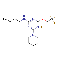 N-butyl-4-[(1,1,1,3,3,3-hexafluoropropan-2-yl)oxy]-6-(piperidin-1-yl)-1,3,5-triazin-2-amine