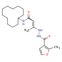 N-cyclododecyl-3-[(2-methylfuran-3-yl)formohydrazido]but-2-enamide
