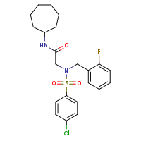 N-cycloheptyl-2-{N-[(2-fluorophenyl)methyl]-4-chlorobenzenesulfonamido}acetamide