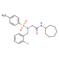 N-cycloheptyl-2-{N-[(2-fluorophenyl)methyl]-4-methylbenzenesulfonamido}acetamide