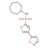 N-cycloheptyl-4-(1,2-oxazol-5-yl)thiophene-2-sulfonamide