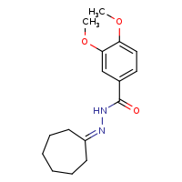 N'-cycloheptylidene-3,4-dimethoxybenzohydrazide
