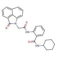 N-cyclohexyl-2-(2-{3-oxo-2-azatricyclo[6.3.1.0?,¹²]dodeca-1(11),4(12),5,7,9-pentaen-2-yl}acetamido)benzamide