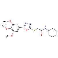N-cyclohexyl-2-{[5-(3,4,5-trimethoxyphenyl)-1,3,4-oxadiazol-2-yl]sulfanyl}acetamide