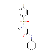 N-cyclohexyl-2-(N-methyl-4-fluorobenzenesulfonamido)acetamide