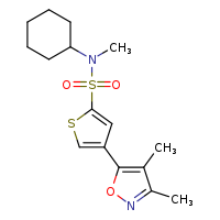 N-cyclohexyl-4-(3,4-dimethyl-1,2-oxazol-5-yl)-N-methylthiophene-2-sulfonamide