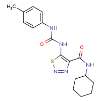N-cyclohexyl-5-{[(4-methylphenyl)carbamoyl]amino}-1,2,3-thiadiazole-4-carboxamide