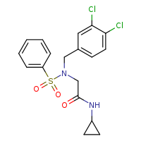N-cyclopropyl-2-{N-[(3,4-dichlorophenyl)methyl]benzenesulfonamido}acetamide