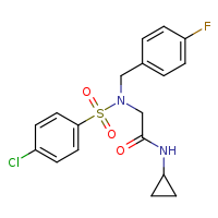 N-cyclopropyl-2-{N-[(4-fluorophenyl)methyl]-4-chlorobenzenesulfonamido}acetamide