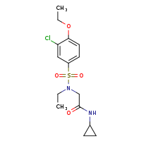 N-cyclopropyl-2-(N-ethyl-3-chloro-4-ethoxybenzenesulfonamido)acetamide