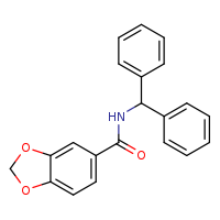 N-(diphenylmethyl)-2H-1,3-benzodioxole-5-carboxamide