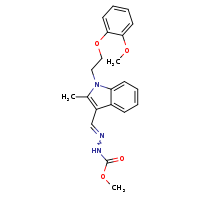 N'-[(E)-{1-[2-(2-methoxyphenoxy)ethyl]-2-methylindol-3-yl}methylidene]methoxycarbohydrazide