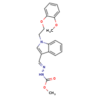 N'-[(E)-{1-[2-(2-methoxyphenoxy)ethyl]indol-3-yl}methylidene]methoxycarbohydrazide