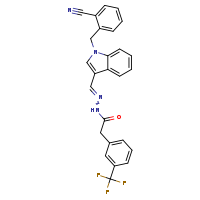 N'-[(E)-{1-[(2-cyanophenyl)methyl]indol-3-yl}methylidene]-2-[3-(trifluoromethyl)phenyl]acetohydrazide