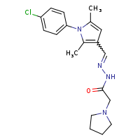 N'-[(E)-[1-(4-chlorophenyl)-2,5-dimethylpyrrol-3-yl]methylidene]-2-(pyrrolidin-1-yl)acetohydrazide
