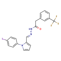 N'-[(E)-[1-(4-iodophenyl)pyrrol-2-yl]methylidene]-2-[3-(trifluoromethyl)phenyl]acetohydrazide