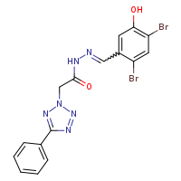 N'-[(E)-(2,4-dibromo-5-hydroxyphenyl)methylidene]-2-(5-phenyl-1,2,3,4-tetrazol-2-yl)acetohydrazide