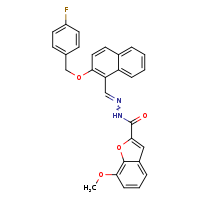 N'-[(E)-{2-[(4-fluorophenyl)methoxy]naphthalen-1-yl}methylidene]-7-methoxy-1-benzofuran-2-carbohydrazide