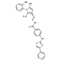 N'-[(E)-[2,5-dimethyl-1-(2-methylphenyl)pyrrol-3-yl]methylidene]-4-[(4-phenyl-1,3-thiazol-2-yl)amino]benzohydrazide